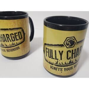 Matco Tools Fully Charged San Antonio 2014 Coffee‎ Cups Mugs Set Of 2 Multicolor